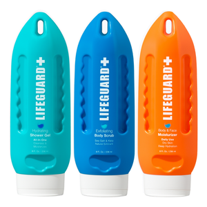 Daily Body Care Trio – Shower Gel + Body Scrub + Body & Face Moisturizer
